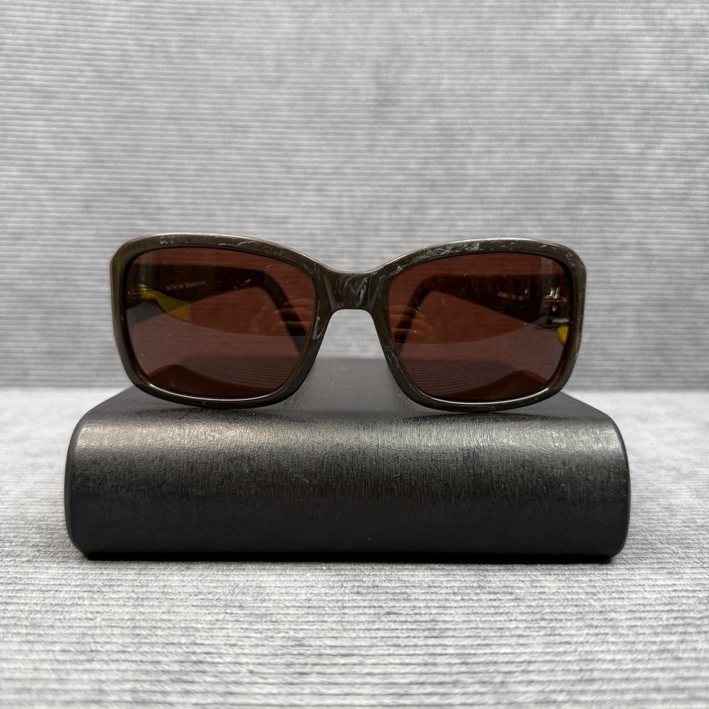 Elizabeth Arden EA 5066 1 Brown Rectangular Y2KSunglasses 56-19-130